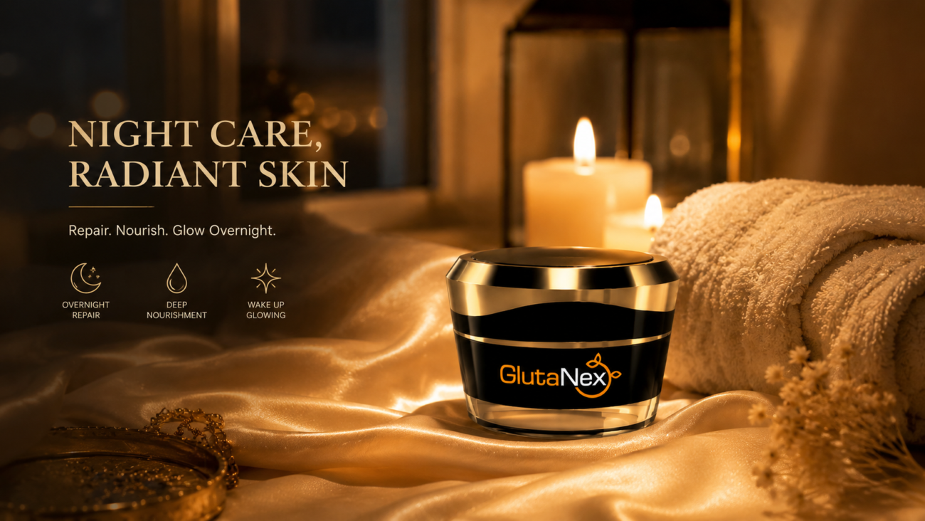 Night skincare routine for pigmentation with GlutaNex